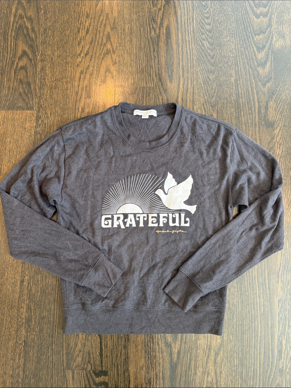 Spiritual Gangster Charcoal Gray "Grateful" Graphic Sweatshirt